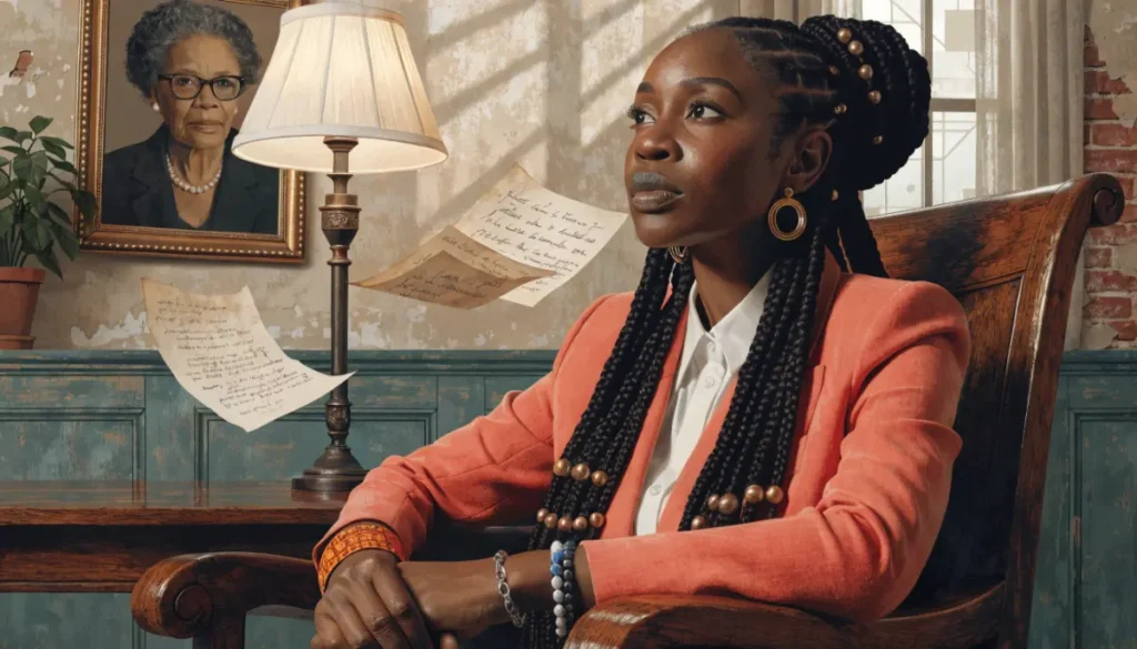 Joylette Goble daughter of NASA mathematician Katherine Johnson legacy portrait illustration