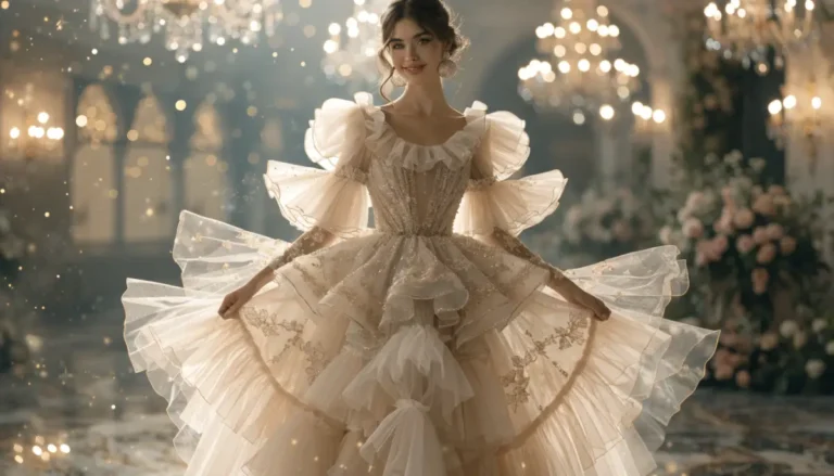 Ella Whitesell Lauren Sanchez daughter elegant young woman portrait lifestyle editorial illustration 2025