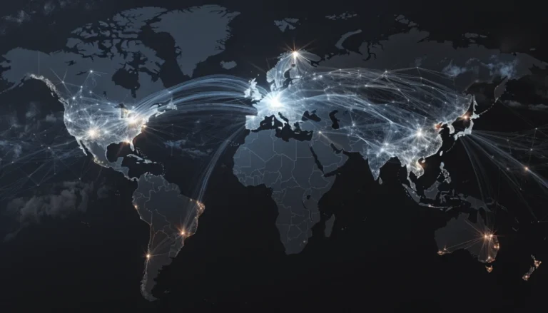 ISP infrastructure network diagram showing tiered internet layers and proxy routing paths