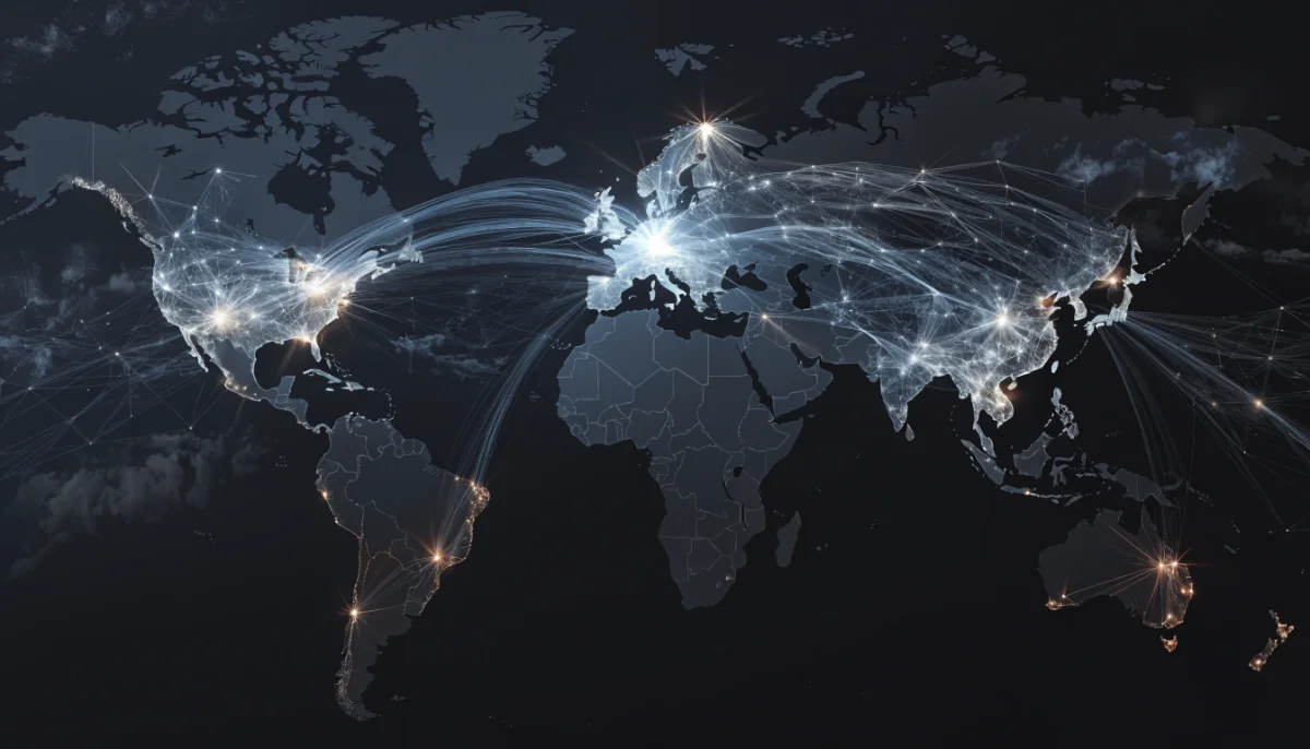 ISP infrastructure network diagram showing tiered internet layers and proxy routing paths
